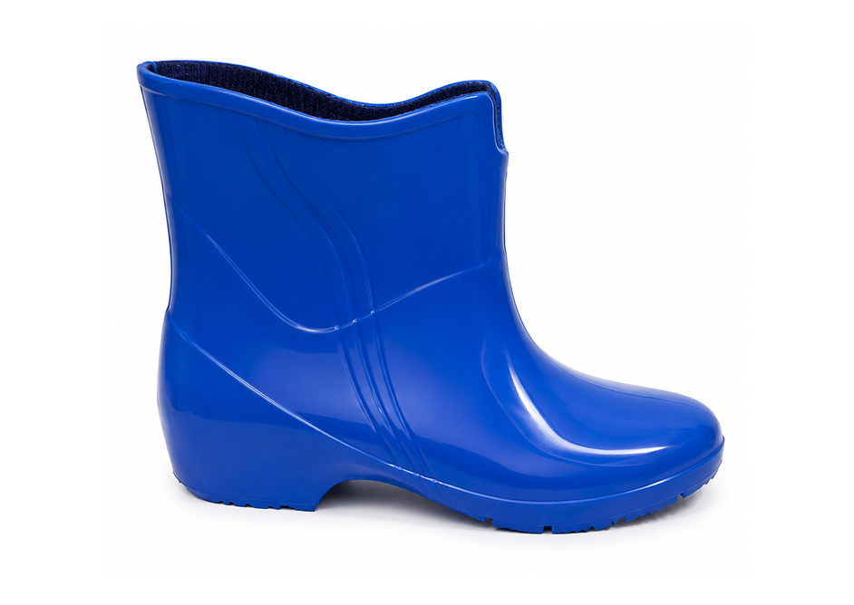 Bota de Borracha Feminina Pvc - Azul