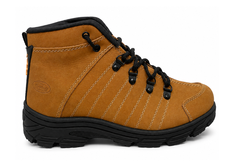 Coturno Adventure Solado Borracha Couro Nobuck - Castor