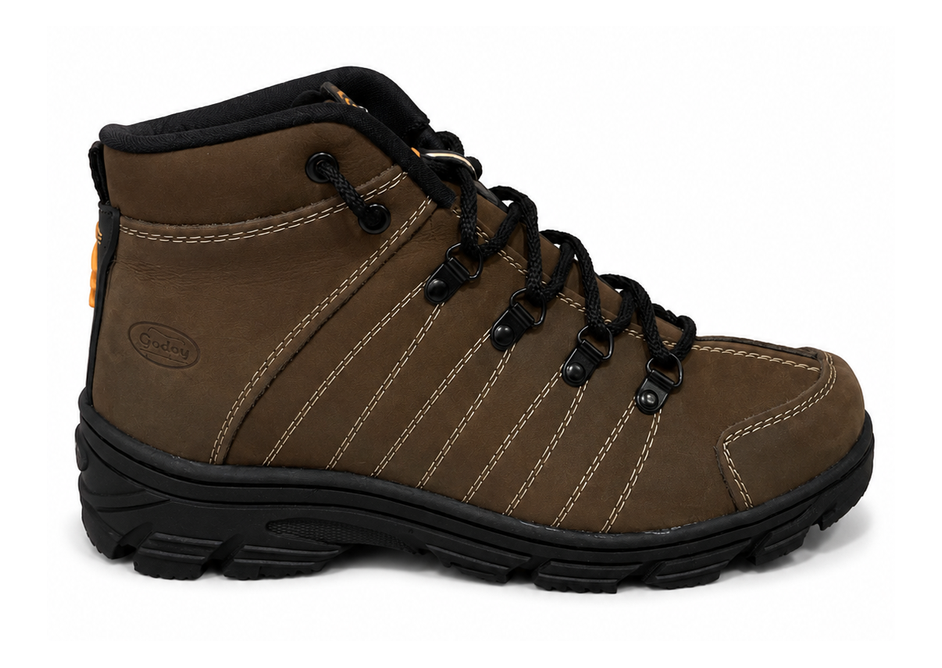 Coturno Adventure Solado Borracha Couro Nobuck - Oliva